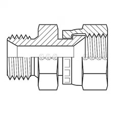 Adaptall 9021-0604 Hose Adapter, 5/8", Orb, 1/4", Nptf