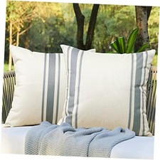 Set of 2 Outdoor Pillow Covers 18x18 Inch 18" x 18" Pack of 2 Grey