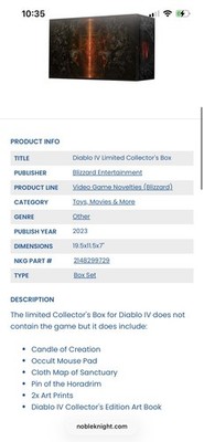 Diablo IV Limited Collector's Edition Box (Blizzard Entertainment - Diablo 4)