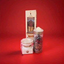 Vtg 1978 Jasco Holy Night Christmas Bible Candle & Holder Ensemble Box Set NOS