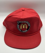 Vintage Rare Mcdonalds Team Turbo Racing 1990s Red Snapback Hat New With Flaws