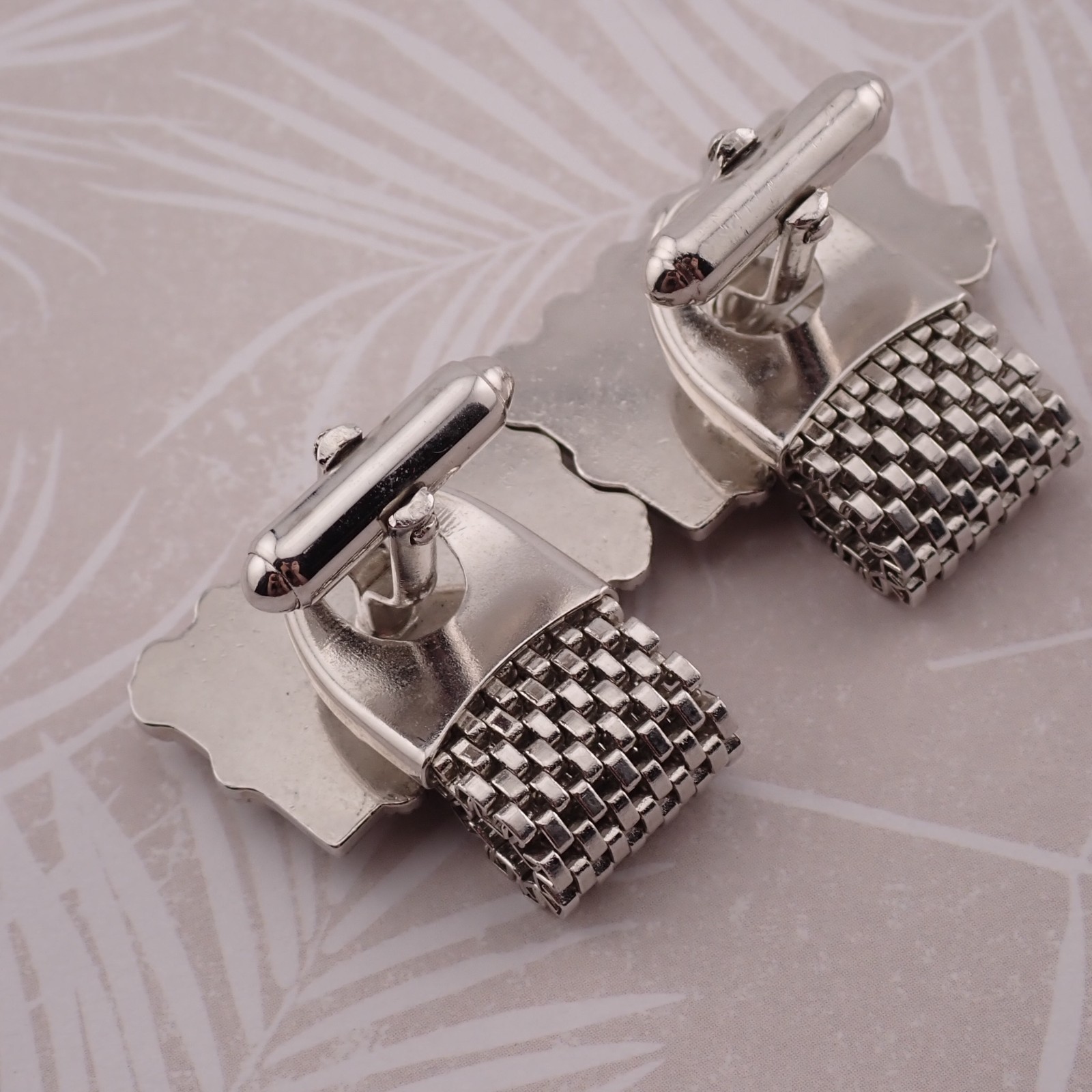 Vintage Rectangular Engravable Cartouche Silver T… - image 2