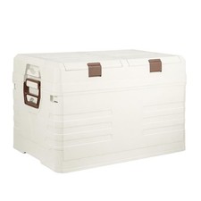 Collapsible Storage Box with Lid 53.5x35.5x34cm, Foldable Heavy-Duty Plastic Bin