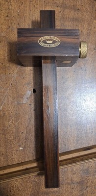 Crown Tools Carpenters Scribe Mortise Marking Gauge Brass Sheffield, England.