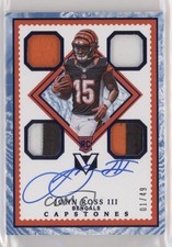 2017 Panini Vertex Rookie Capstones Quartz 1/49 John Ross III #124 Auto rg2