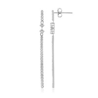 Ohrringe Aus Sterlingsilber Mit WeißEm Topas