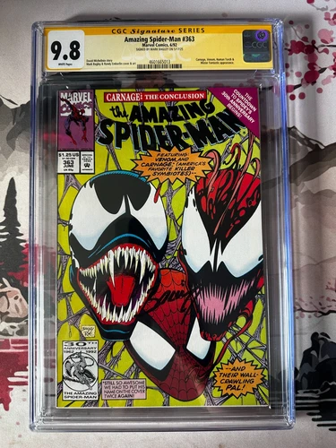 Amazing Spider-Man #363 CGC 9.8 Signed By Mark Bagley Marvel 3rd Carnage App