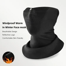 Winter Cycling Mask 3D Windproof Warm Fleece Fabric Reflective Logo for Autumn W