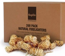 Firelighters Eco-friendly Natural Wood Wool 200 Pieces ? Camping Barbecue  0.06 per lighter