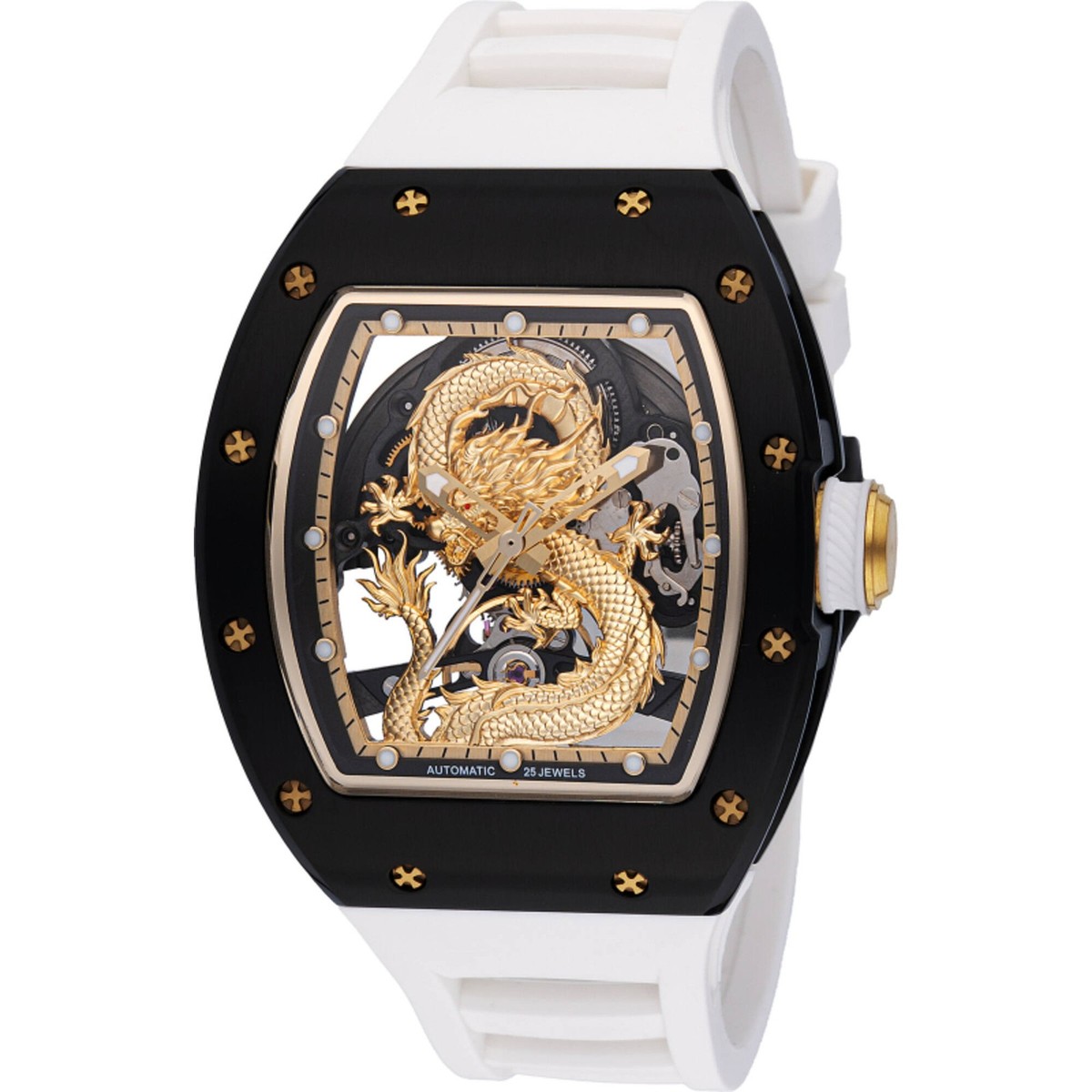 Invicta Men's Watch S1 Rally Dragon Edition Chrono White Silicone