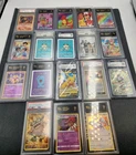 Lot of 18x Pokemon Graded Slabs Dark Charizard 1st Edition, Charmander, Meowth