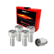 Radschloss Radschrauben Satz für Seat Alhambra Felgenschloss Silber 4tlg M14X1.5