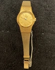 Seiko Watch Women 20mm Champagne Dial Gold Tone Round 8y21-0029 Needs a Battery