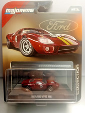 Majorette Collection 1965 Ford Gt40 Mk1 Red 164 Scale Metal Chassis Show Case