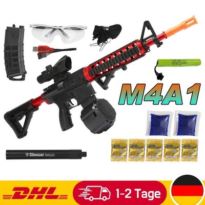 Gel Blaster Gun M4A1 elektrische Wasserkugel Spielzeug pistole +20000 Gel, 7,4 V