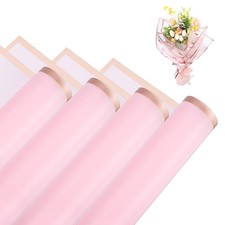 Flower Wrapping Paper, 56cm/22 Inch Water Pink Packaging Papers, Pack of 20
