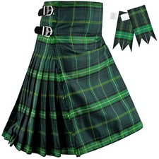 Kilt for Men I Scottish Tartan Kilt Polyviscose 8 Yard Traditional Mens Kilt
