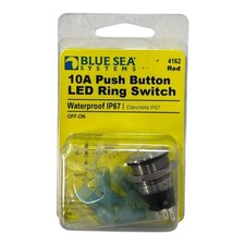 Blue Sea Systems 4162 Marine Push Button Led Ring Switch 10a 12v Blue Sea Systems 4162 Marine Push Button Led Ring Switch 10a 12v
