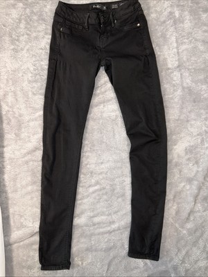 Miss Me Super Skinny Mid Rise Black Jeans Size 26 x 29.5 Goth Staple