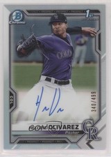 2021 Bowman Chrome Prospect Refractor 340/499 Helcris Olivarez #CPA-HO Auto 12in