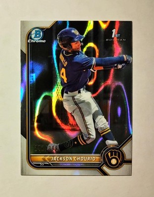 Jackson Chourio 2022 1st Bowman Chrome LAVA REFRACTOR 231/399 #BCP-79 Brewers z1