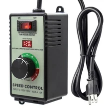 AC Motor Variable Speed Controller 120V 15A 4000W with Overload Switch Fan