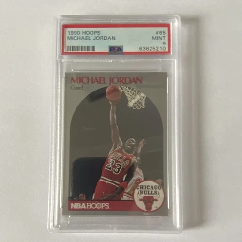 NBA Hoops 1990-91 Michael Jordan #65 Chicago Bulls PSA 9 Base Basketball Card