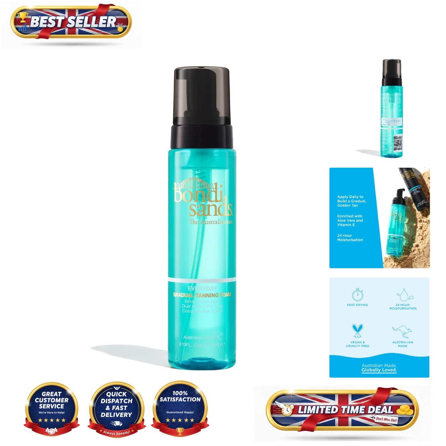 Radiant Sun-Kissed Tan with Everyday 270ml Gradual Tanning Foam & Moisturizers