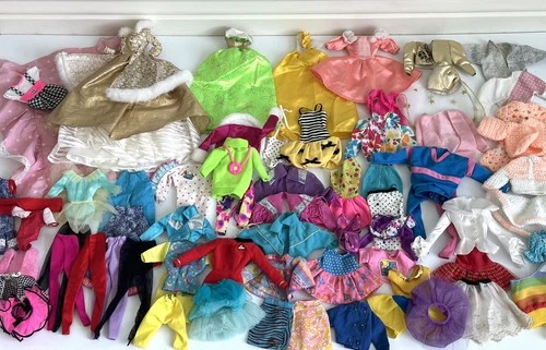 Vintage Barbie Clothes & Accessory Lot Collector Gown Tagged Unbranded Handmade