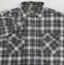 Moose Creek Shirt Mens Large Plaid 100 Cotton Flannel Button Up Heavy Weight