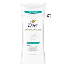 Dove Advanced Care 72 Hour Antiperspirant Deodorant Sensitive 2.6oz / 74g 2 Pack