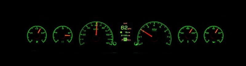 Dakota Digital 1966-67 Chevy Chevelle Malibu Sistema de calibre analógico HDX-66C-CVL-S Foto 3 de 4