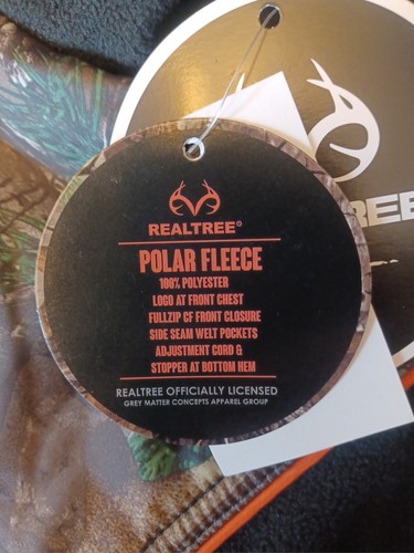 Men's NWT Realtree Camo Polar Fleece Zip Up Size M - Picture 5 of 7