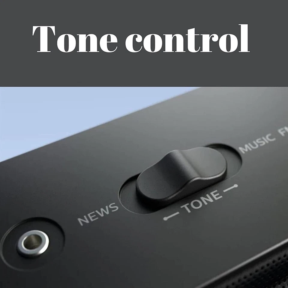 Philips TAR2506 AC/Battery-Operated AM/FM Portable Radio with Speaker, Black - Image 4 of 4