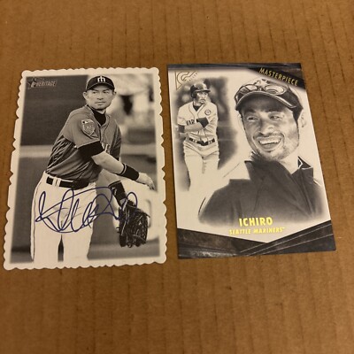 ICHIRO 2018 Gallery MASTERPIECE #M-28 & Heritage DECKLE EDGE #2 Mariners (e9)