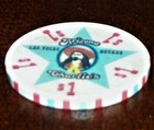 Old $1 ARIZONA CHARLIE'S Casino Poker Chip Vintage Chipco Mold Las Vegas NV 1994 — photo 3