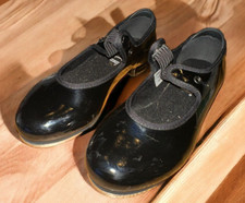 Bloch Tap Dance Shoes Kids Size 10.5M Shiny Black
