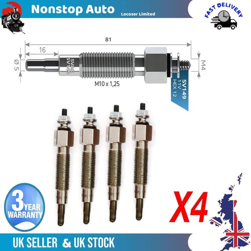 Japanese Bosch, HKT Or Dreik Glow Plug Suit Nissan Patrol GQ GU TD42 Diesel Set Of 6