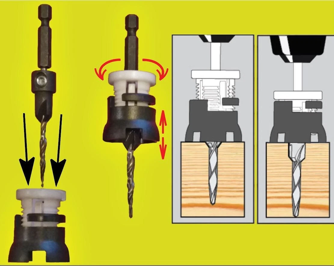 COUNTERSINK Buddy Adjustable Depth Stop for Countersink drill bits