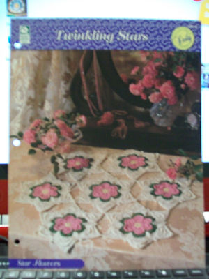 STAR FLOWERS TWINKLING STARS CROCHET PATTERN HOUSE OF WHITE BIRCHES DOILY