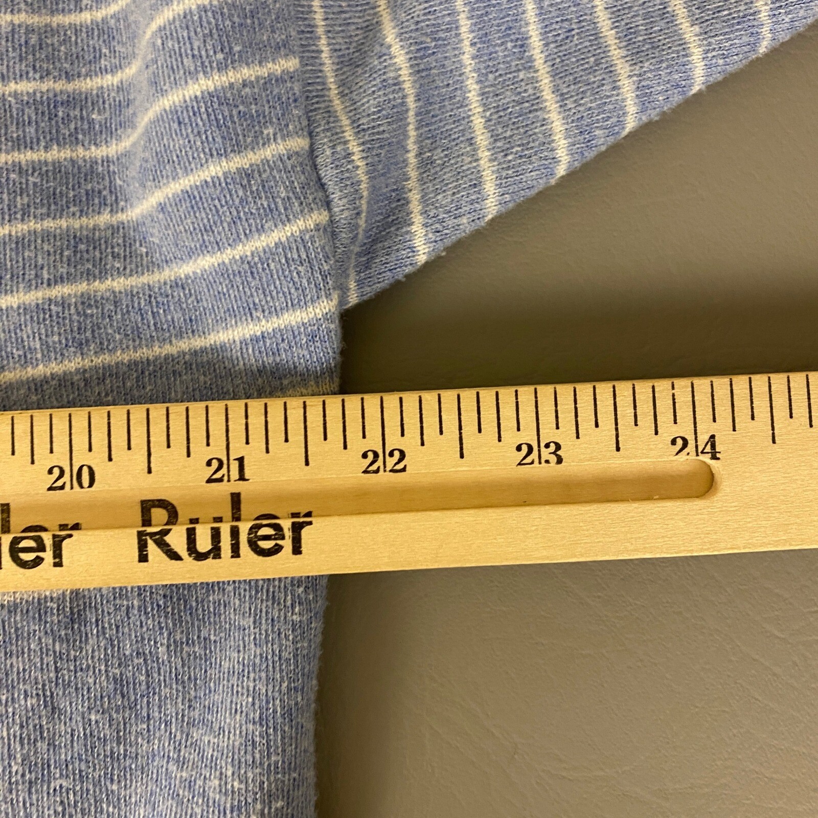 Vintage Joan Vass USA Knit Dress Blue Size 1 (8-10) Striped Cotton w/ Pockets