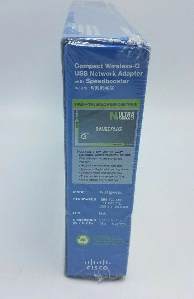 Cisco-Linksys WUSB54GSC Compact Wireless-G USB Network Adapter with SpeedBooster - Image 3 of 4