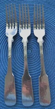3-Towle-HAMMERSMITH- Dinner Forks-Hammered Handle Germany 18/8