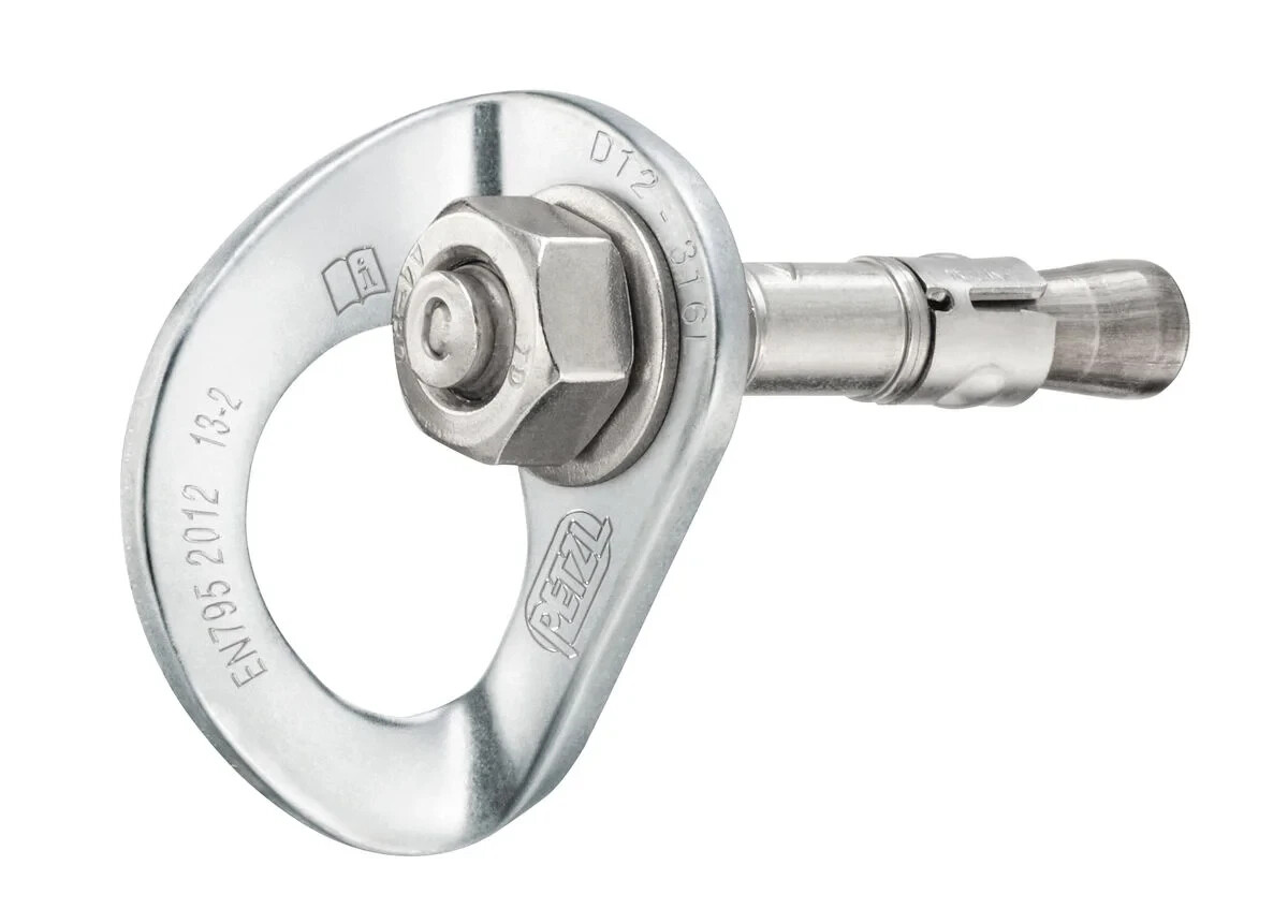 PETZL PERNO COEUR ACERO INOXIDABLE PERNO ESCOEUR ACERO Anclaje 12mm acero (placa de tornillo)