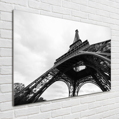 Glas-Bild Wandbilder Druck auf Glas 100x70 Sehenswürdigkeiten Eiffelturm Paris