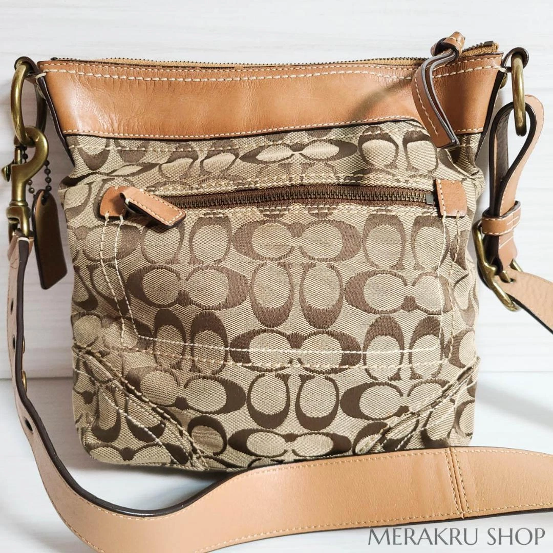 Japan Used Men s Bag Coach Bag Signature Women Mens Light Brown