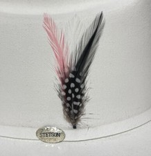 STETSON GENUINE CLASSIC COWBOY HAT FEATHER PINK