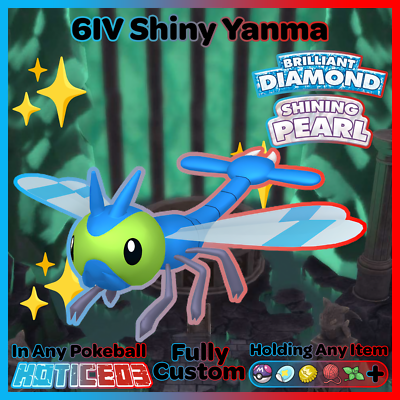Shiny YANMA 6IV  Pokemon Brilliant Diamond and Shining Pearl lv1  +MasterBall | eBay