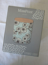 Miss Print Entenei Keramik Dose / Keksdose mit Holzdeckel NEU OVP