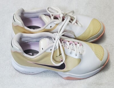 NIKE Lunar Flywire Lunarlon Size White Pink Tan Sneaker